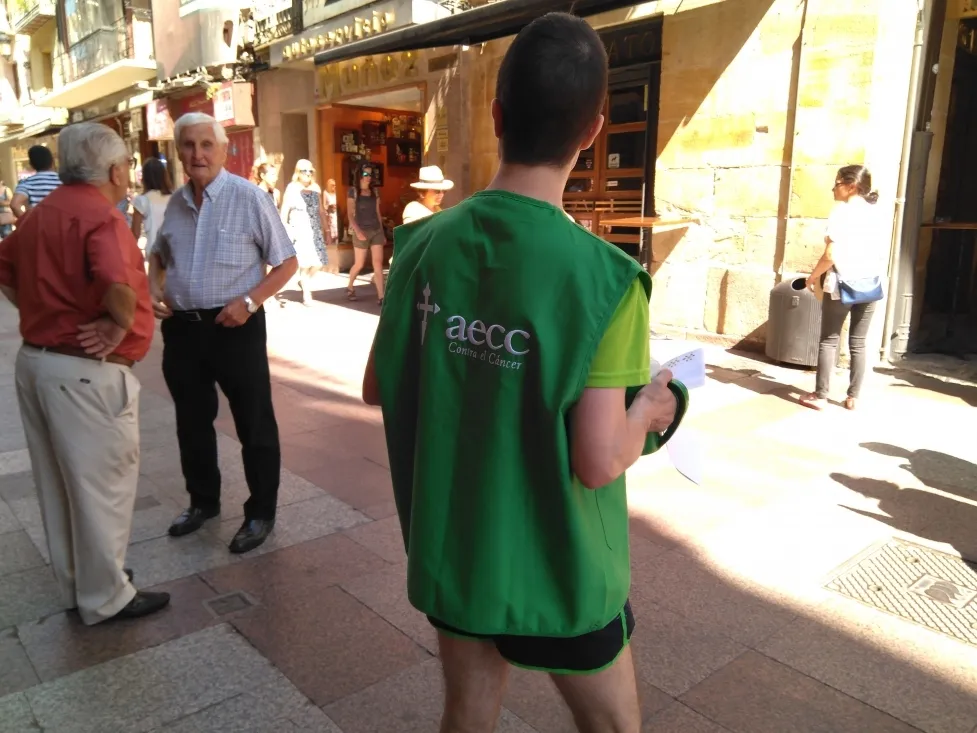 Imagen de la cuestación anual de la AECC de Soria.