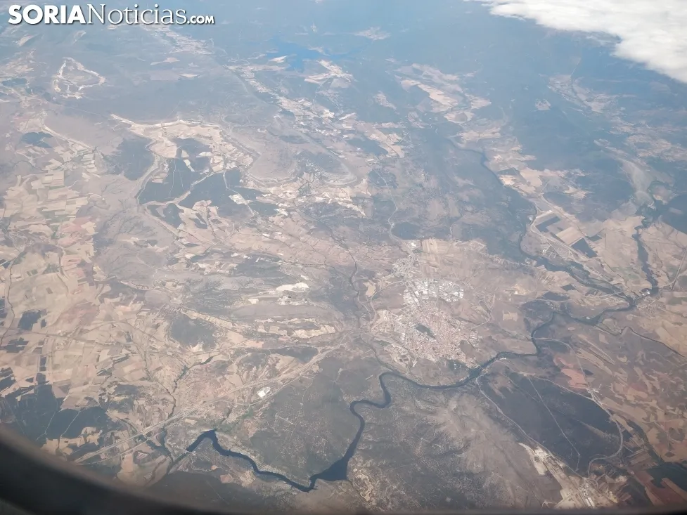 Vistas de Soria desde un avión. 