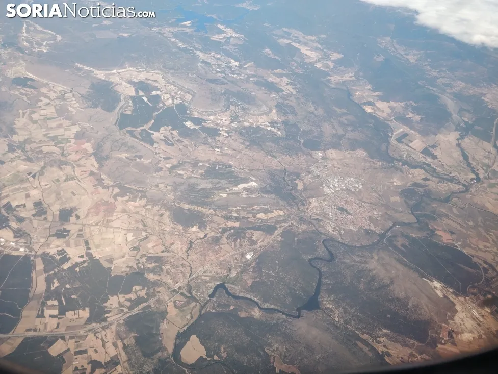 Vistas de Soria desde un avión. 