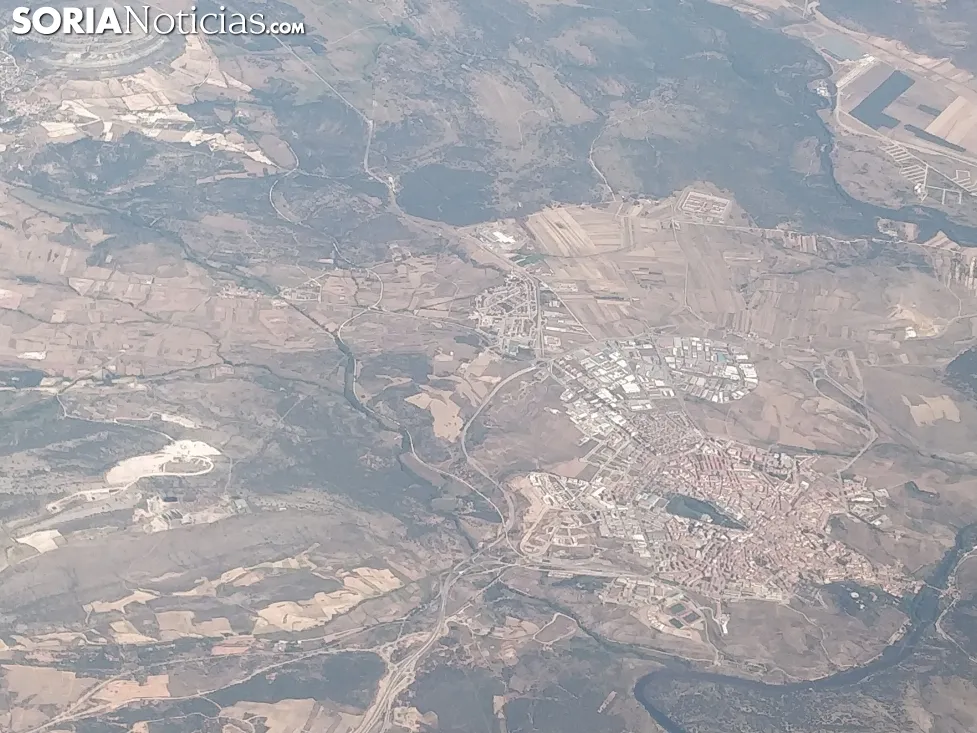Vistas de Soria desde un avión. 