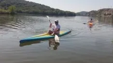 Foto 4 - Docenas de pirag&uuml;istas, en la XVII Traves&iacute;a por el Duero celebrada en Soria