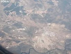 Vistas de Soria desde un avión. 