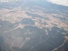 Vistas de Soria desde un avión. 
