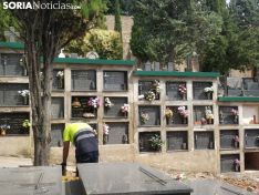 Obras en el cemenerio de Soria. SN