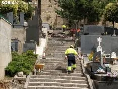 Obras en el cemenerio de Soria. SN