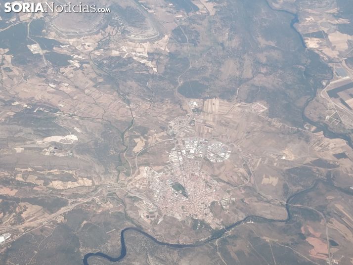 Vistas de Soria desde un avión. 