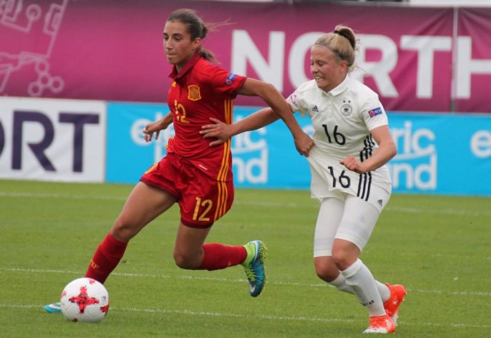 Lucía Rodríguez, con España. Real Federación Española de Fútbol