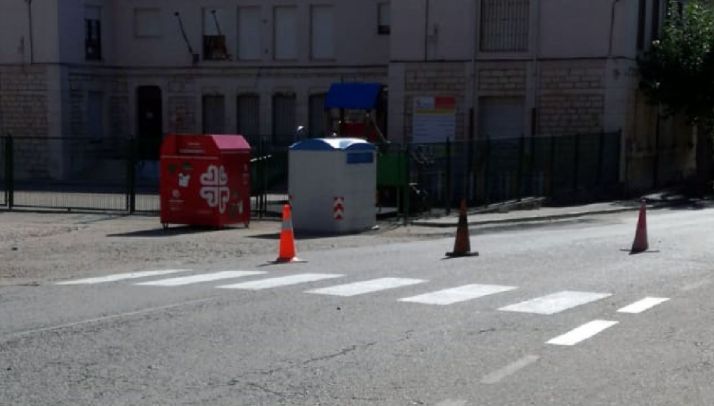 Un paso de peatones en Langa. 