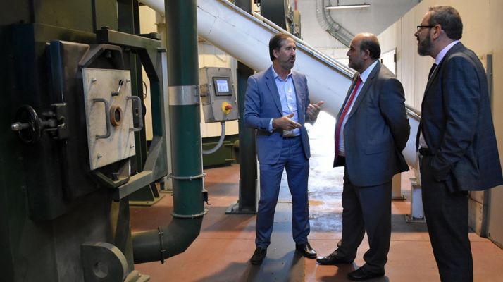 Una imagen de la visita institucional. 