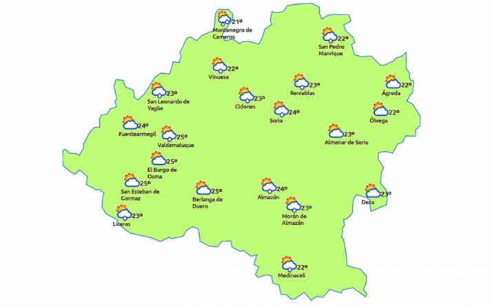 La previsión a las 15:00 en la provincia. /eltiempo.es