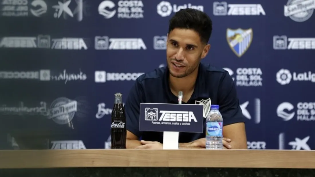 Munir Mohand, exarquero del CD Numancia, comparece en rueda de prensa. Málaga CF