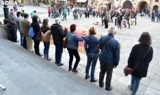 La plaza Mayor de Soria esta tarde. /SN