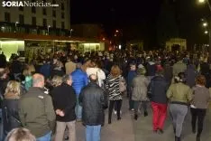 Una imagen de la multitudinaria manifestación de esta tarde de viernes. /SN