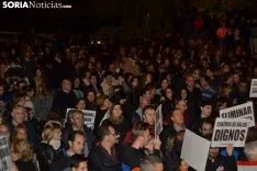 Una imagen de la multitudinaria manifestación de esta tarde de viernes. /SN