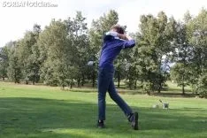 Fernando Zorzo, en el campo de golf de Pedrajas. 