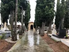 Una imagen del cementerio este miércoles. /Ayto. Olv.