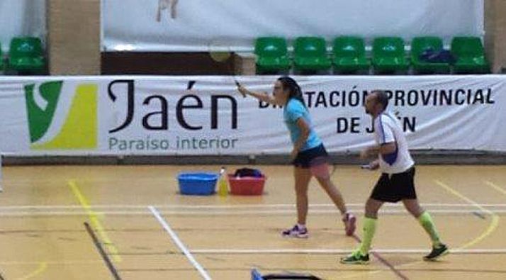 Hernansanz, en su partido de dobles mixtos. /CBS-CS24