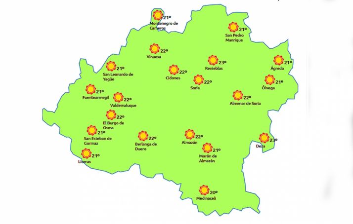La previsión a las 15:00 horas. /eltiempo.es