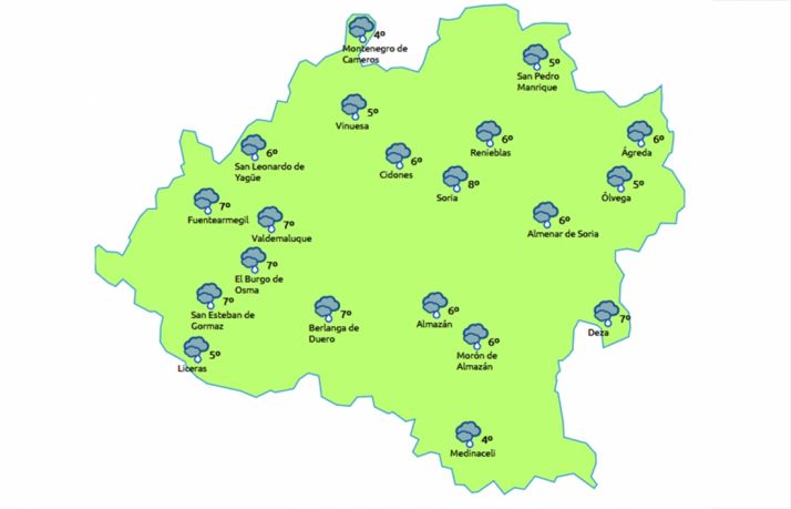 Previsión a las 15:00 horas. /eltiempo.es