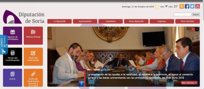 5.764 usuarios de la web de la Diputación adaptada para personas con discapacidad