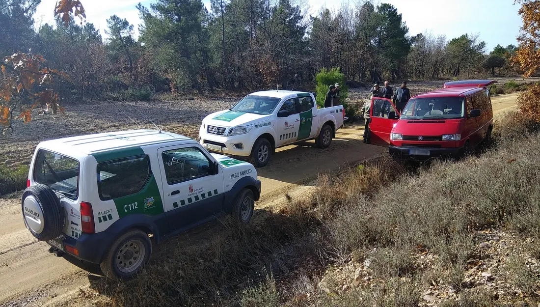 El operativo en el decomiso de ayer. /Jta.