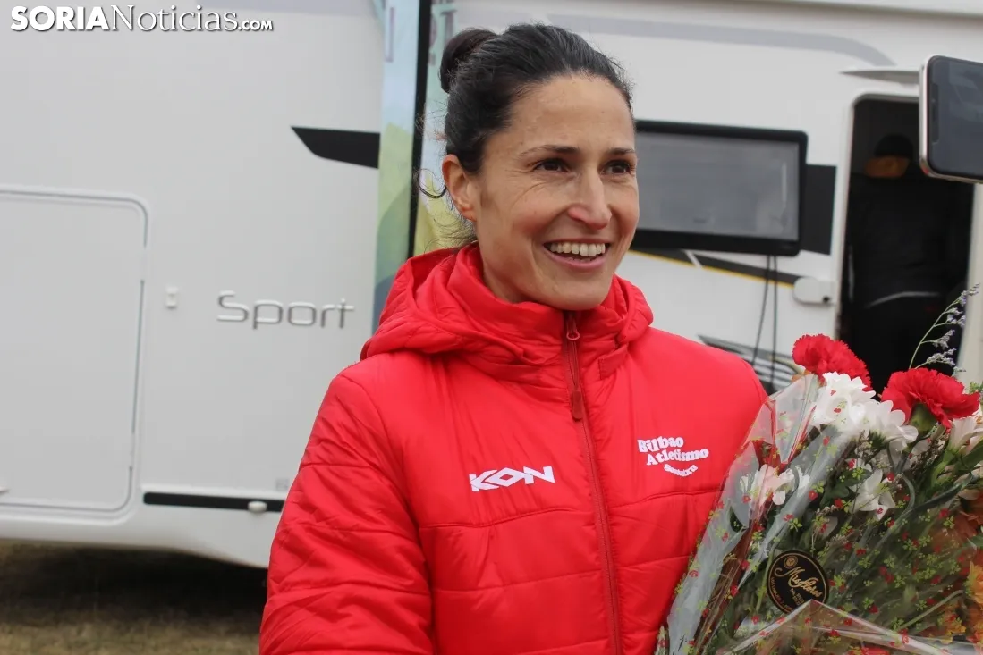 Elena Loyo, tercera en la general y primera española en el Cross de Soria. SN