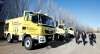 Camiones autobomba de la Junta para combatir fuegos forestales. 