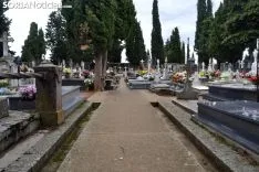 Imagen del cementerio de la capital este jueves de Todos los Santos
