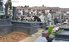 Imagen del cementerio de la capital este jueves de Todos los Santos