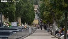 Imagen del cementerio de la capital este jueves de Todos los Santos