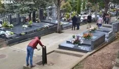 Imagen del cementerio de la capital este jueves de Todos los Santos