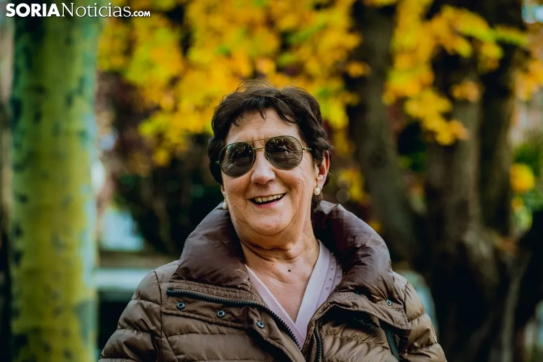 Mercedes Carreras, adscrita a la Once en Soria. Carmen de Vicente