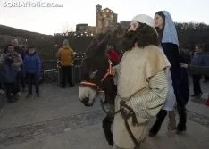 Una de las imágenes del belén viviente en la localidad de Tierras Altas. 