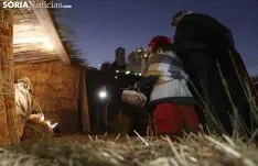 Una de las imágenes del belén viviente en la localidad de Tierras Altas. 