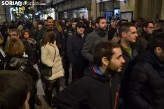 Una imagen de la más que multitudinaria manifestación de esta tarde de viernes. /SN