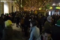 Una imagen del ambiente en el centro de la capital esta Nochevieja. /SN