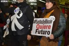 Una imagen de la más que multitudinaria manifestación de esta tarde de viernes. /SN