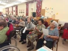 Una imagen del salón de actos de la residencia esta tarde. /SN