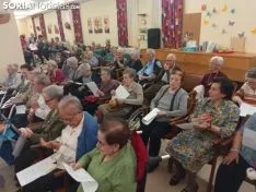 Una imagen del salón de actos de la residencia esta tarde. /SN