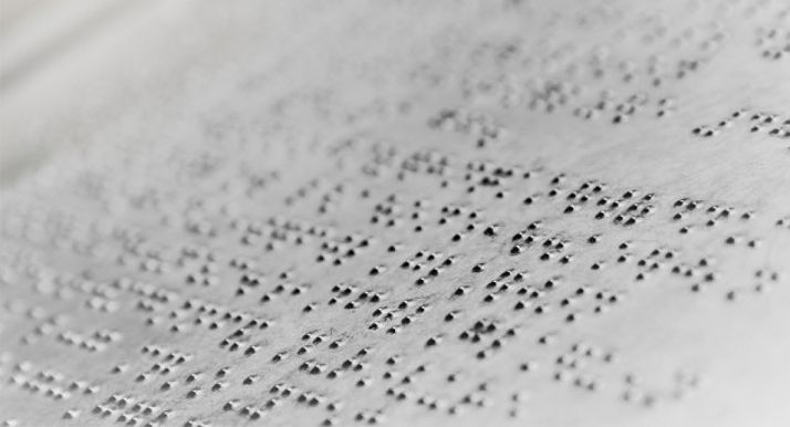 Un documento en braille. 