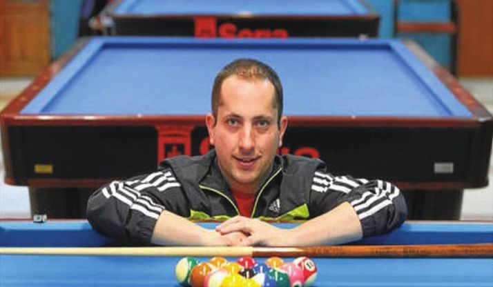 El billarista soriano Carlos Cortés. 