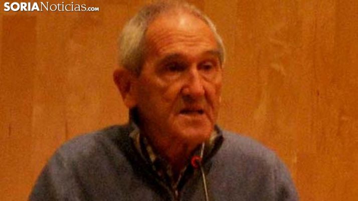 El padre Ángel Olaran en una visita a Soria. /SN