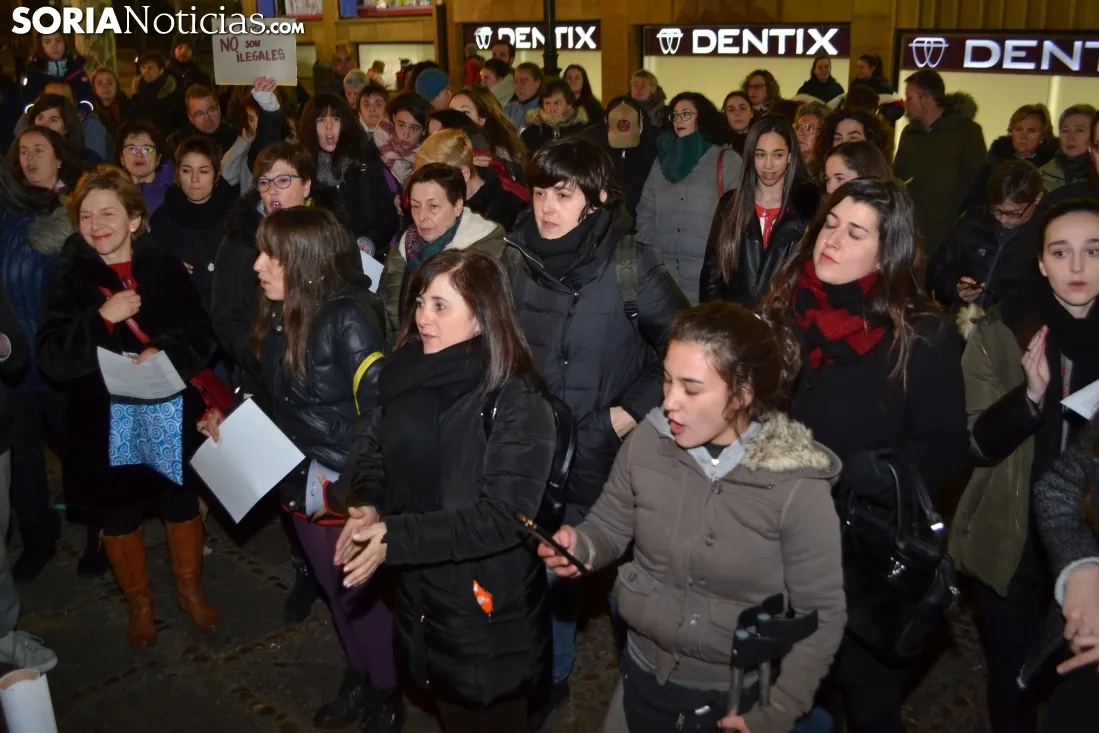 Una imagen de la concentración de este martes. /SN