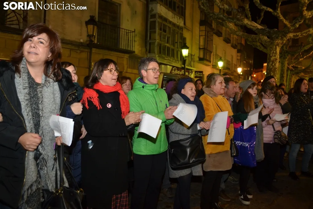 Una imagen de la concentración de este martes. /SN