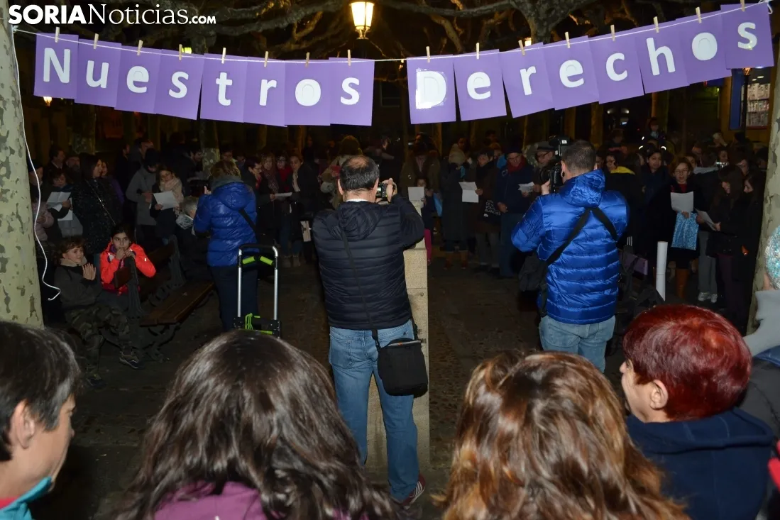 Una imagen de la concentración de este martes. /SN