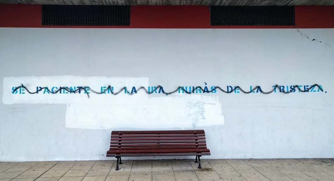 Una de las tachaduras en los textos. 