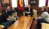 Miembros de la Confederación Autismo España en una reunión con el alcalde Leonés la pasada semana. 