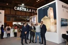 Una imagen del ambiente en el stand soriano en Fitur este viernes. 