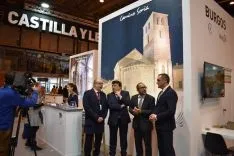Una imagen del ambiente en el stand soriano en Fitur este viernes. 