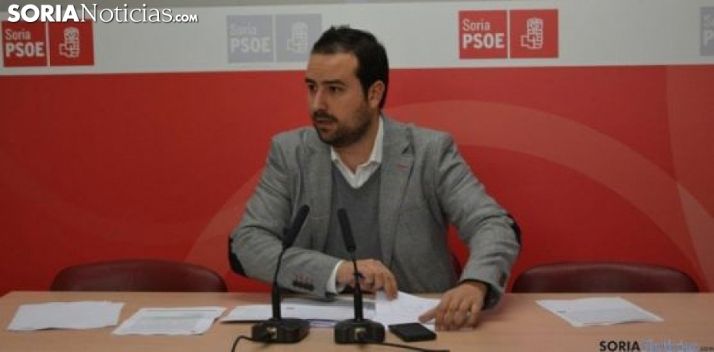 Ángel Hernández, procurador socialista soriano en rueda informativa. /SN